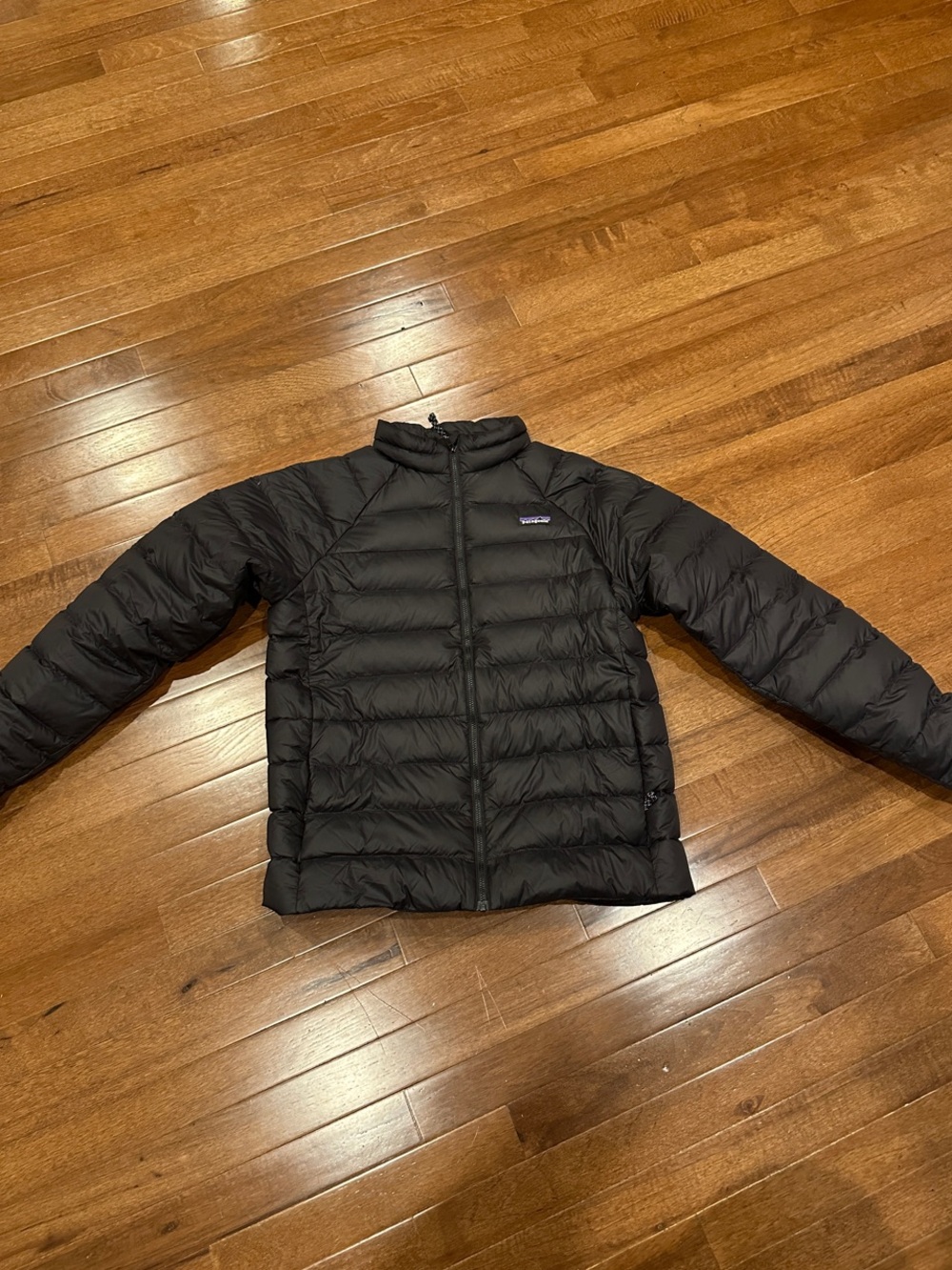 Patagonia Jacket - Boys Insulated down sweater jacket black big kids xxl 16/18